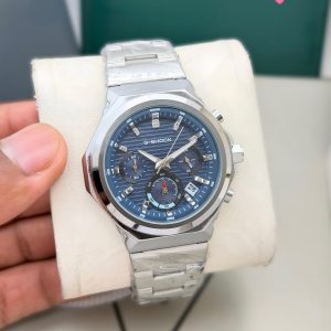 First Copy Casio G-Shock Full Metal Steel Chronograph Watch Navy Blue Dial