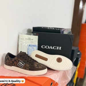 First Copy Coach New York Signature C Luxury Sneakers in Mahogany Brown