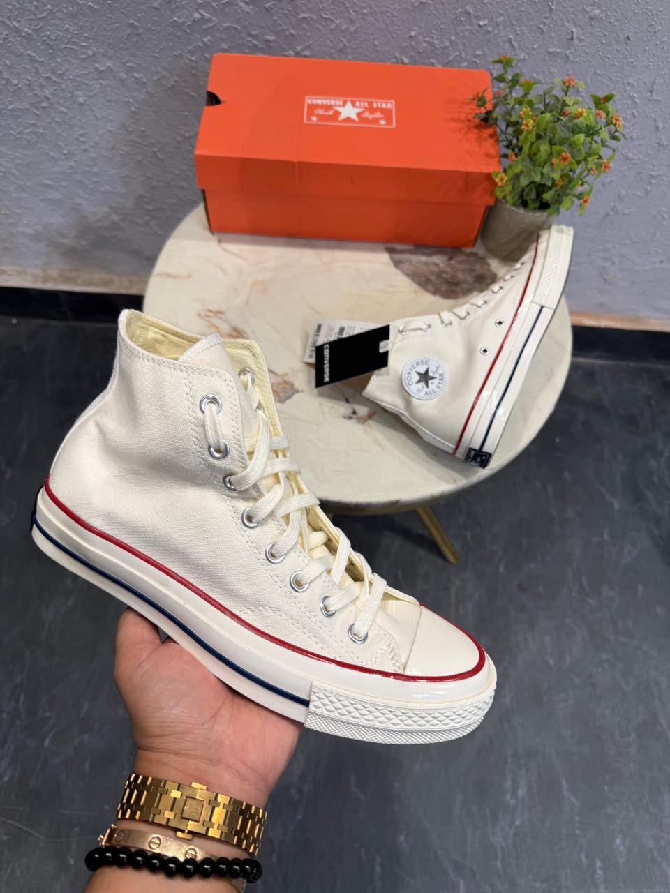 First Copy Converse Chuck 70 Mid-Top Shoes in Optical White