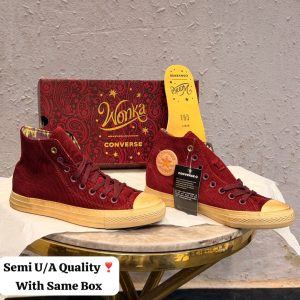 First Copy Converse Chuck 70 Mid Wonka Shoes in Cherry Brown