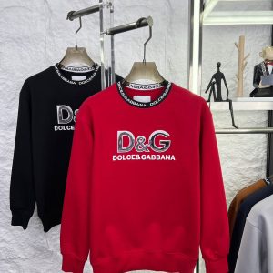 First Copy Dolce & Gabbana Metallic Crown Jacquard Sweatshirt Crimson Red