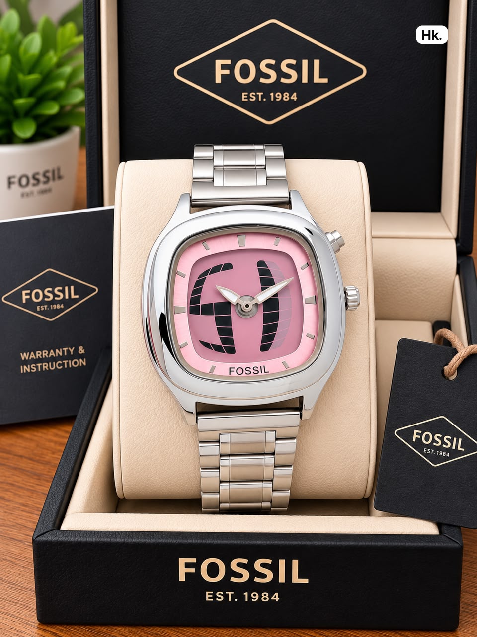 First Copy Fossil Minimalist Digital Hybrid Watch in All Black