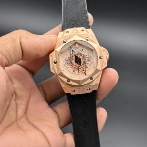 First Copy Hublot Big Bang Sang Bleu Watch in Rose Gold White Dial