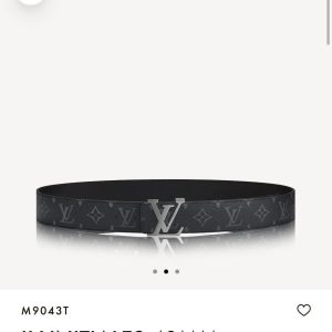 First Copy Louis Vuitton Monogram Initiales Unisex Belt in Black