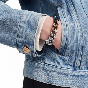 First Copy Louis Vuitton Soapy Chain Luxury Metal Bracelet in Silver
