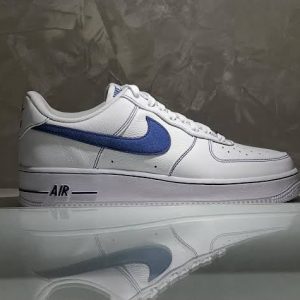 First Copy Nike Air Force 1 Low Shoes in White and Deep Royal Blue
