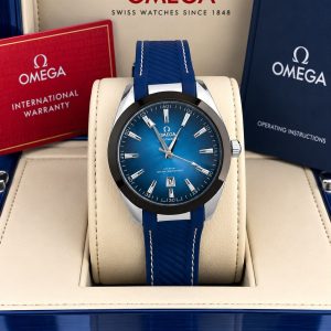 First Copy Omega Seamaster Aqua Terra 150M Quartz Watch Royal Blue Dial