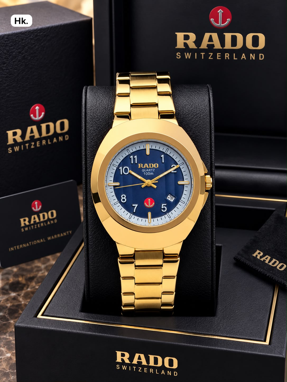 First Copy Rado Integral High-Tech Ceramic Quartz Watch in Black Gold