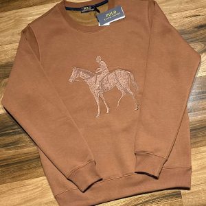 First Copy Ralph Lauren Standing Horse Fleece Sweatshirt Camel Tan