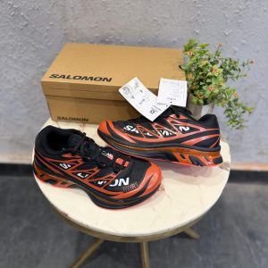 First Copy Salomon XT Ghost Shoes in Black and Sunset Orange