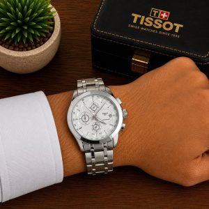 First Copy Tissot Couturier Chronograph Watch in Stainless Steel