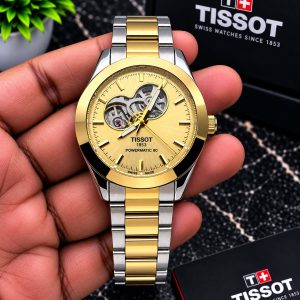 First Copy Tissot PRX Open Heart Automatic Two-Tone Gold Watch Champagne Dial