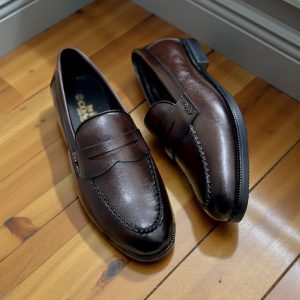 First Copy Coach Leather Moccasins Loafers Brown Pair View