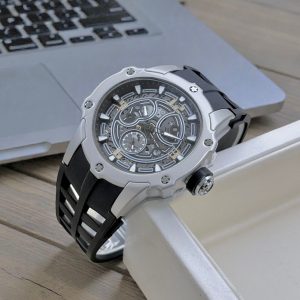 First Copy Richard Mille RM 032 Watch Silver Steel Black Strap