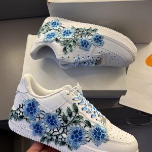 First Copy Nike AF1 Custom Sunflower Floral Pair View