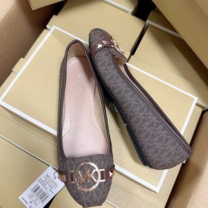 First Copy Michael Kors Fulton Flats Brown Pair View