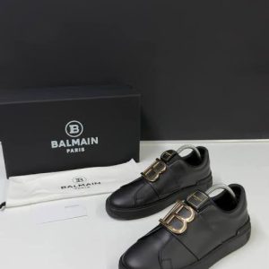 First Copy Balmain B-Bold Trainers Black Gold Pair View