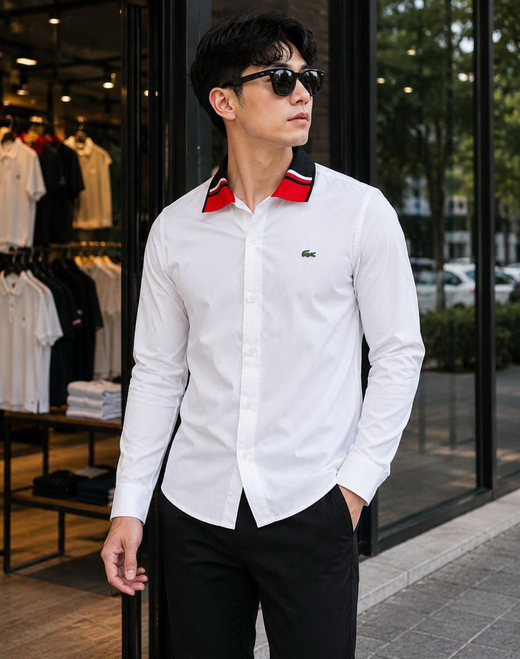 First Copy βοΈβπ
’ Lacoste Original Latest Shirt This Lacoste Shirt Combines Style And Comfort, Making It Perfect For Leisurely, Relaxing Days. Made From Cotton , It Features Full Sleeves .