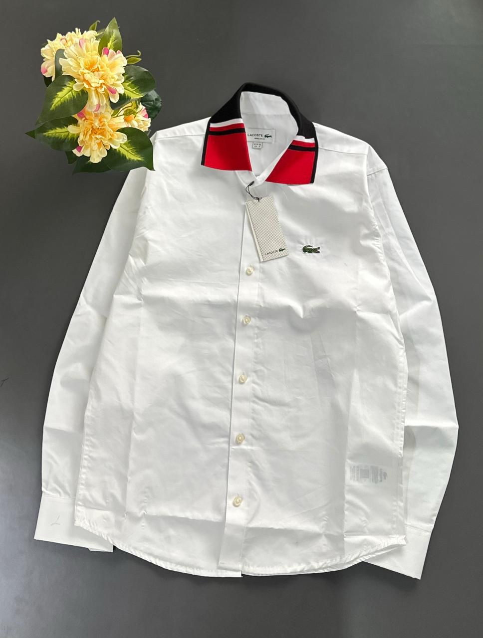 First Copy βοΈβπ
’ Lacoste Original Latest Shirt This Lacoste Shirt Combines Style And Comfort, Making It Perfect For Leisurely, Relaxing Days. Made From Cotton , It Features Full Sleeves .