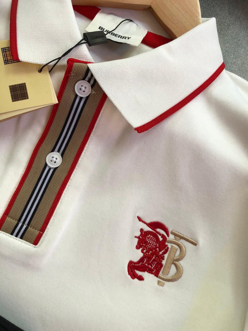 First Copy Burberry Quality Half Sleeves Polo Tees Burberry