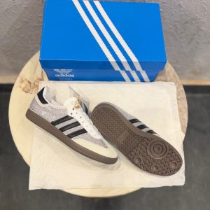 First Copy Adidas Sambas Black Silver White Silver Rhinestones