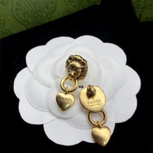 First Copy Gucci Lion Head Heart Earring Part Of The