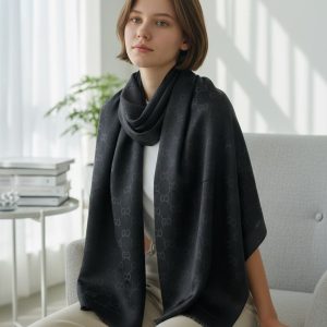 First Copy Gucci Gg Initial Semi-Woollen Stole Drape Yourself In