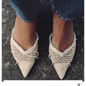 First Copy Designer Slingback Shoes With Bow For Women