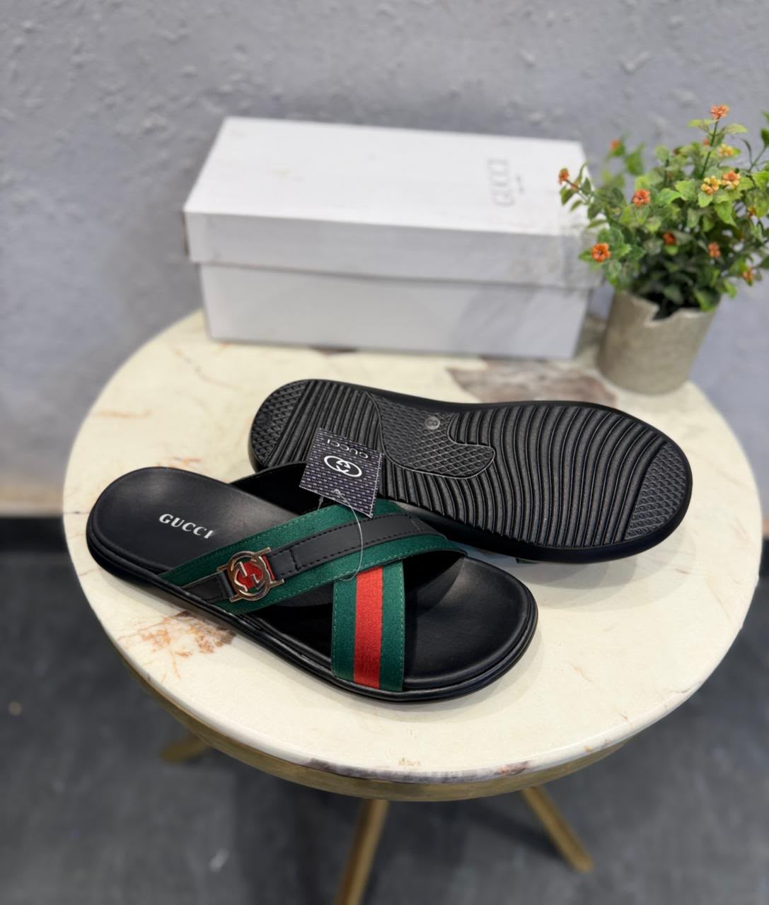 First Copy Gucci Horsebit-Logo Flip Flop For Men