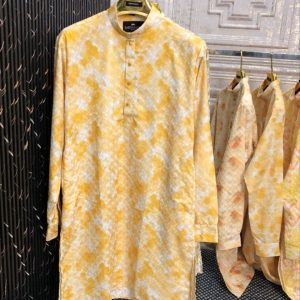 First Copy Yellow For Festival Functions Sabyasachi Mens Kurta With