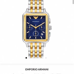 First Copy Emporio Armani Chronograph Two-Tone Watch A Bold Combination