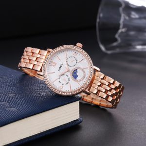First Copy Fossil Ladies Watch All Crono Sun Moon Working