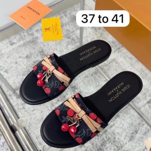 First Copy Louis Vuitton X Takashi Murakami Lily Flat Mules