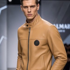 First Copy Burberry Full Sleeves Polo Shirt Walnut Brown Front