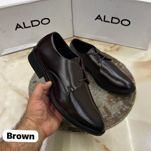 First Copy ALDO Derby Formal Shoes Brown In Hand View