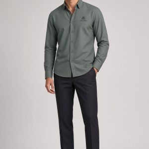 First Copy Loro Piana Shirt Sage Olive Model View