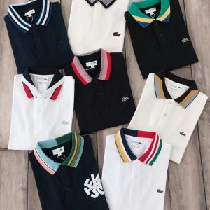 First Copy Lacoste Signature Crocodile Embroidered Matty Polo T-Shirt - Image 1