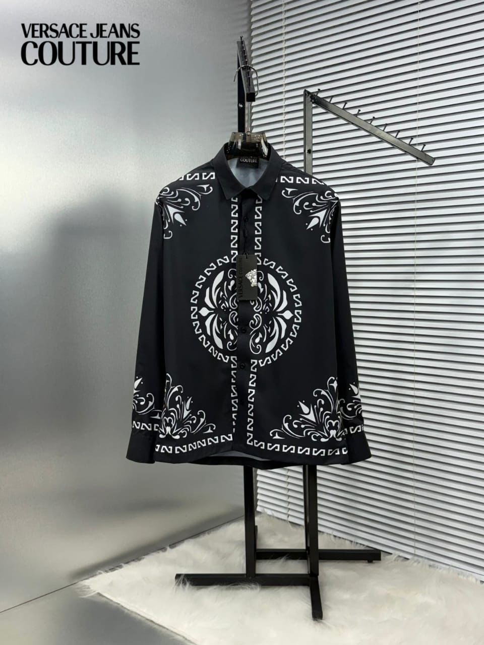 First Copy Versace Italian Fabric Full Sleeves Casual Designer Shirt - Image 6