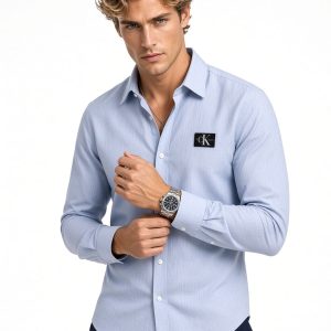 First Copy Calvin Klein Cotton Oxford Full Sleeves Casual Shirt - Image 1