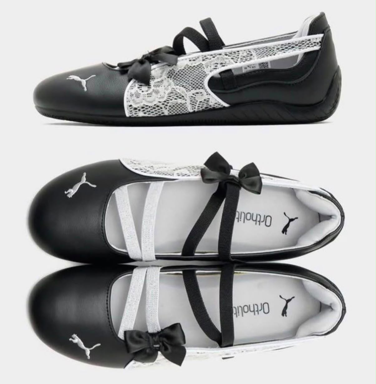 First Copy Puma Speedcat Ballet Lace Black Leather Flats - Image 1