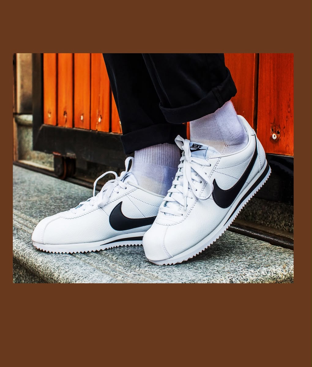 First Copy Nike Classic Cortez Vintage Green Swoosh Sneakers - Image 2