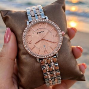 First Copy Fossil Carlie Mini Working Date Stainless Steel Ladies Watch - View 1