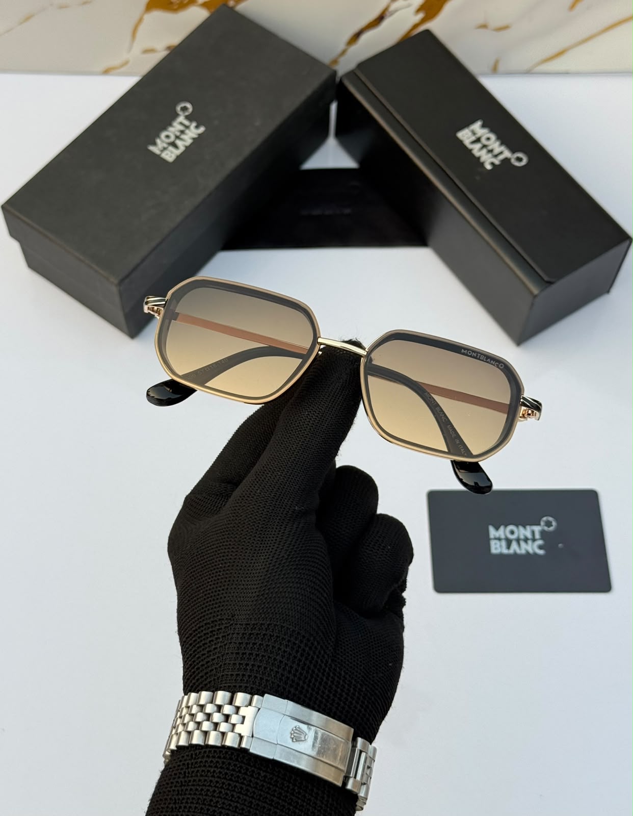 First Copy Dita Grandmaster Aviator Square Titanium Sunglasses - View 6