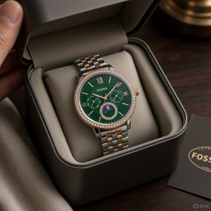 First Copy Fossil Riley Multifunction Crystal Bezel Ladies Watch - View 1