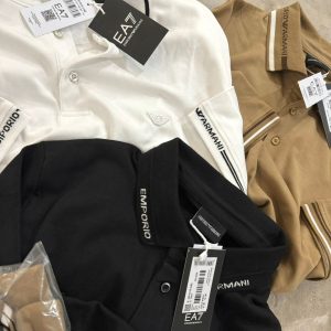First Copy Emporio Armani Jacquard Collar Imported Cotton Polo T-Shirt - View 1