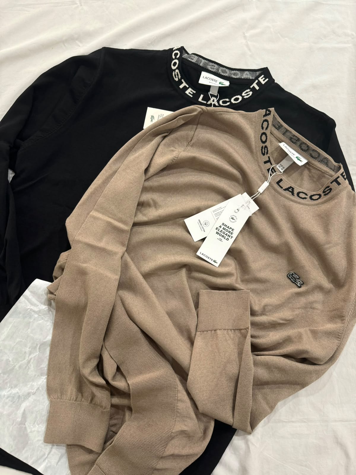 First Copy Lacoste Ultra Premium Fine Knit Jacquard Collar Sweater - View 2