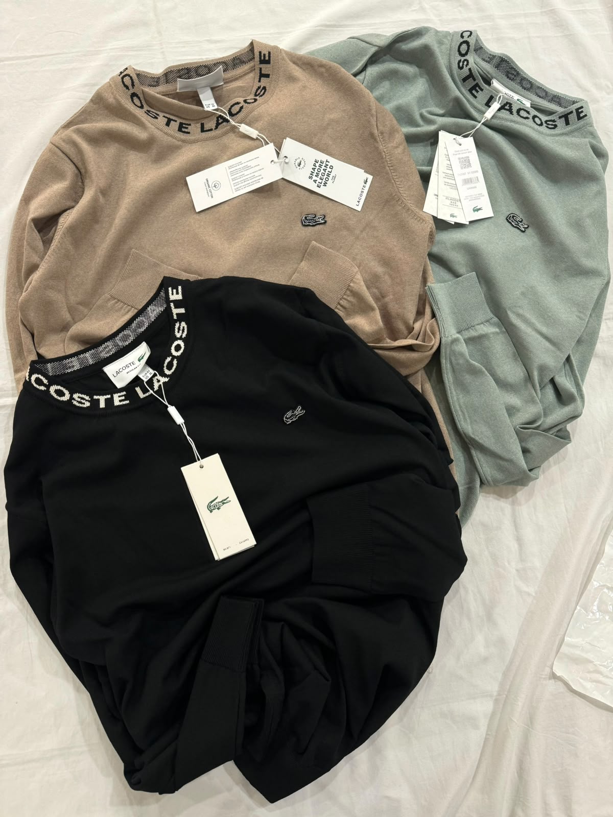 First Copy Lacoste Ultra Premium Fine Knit Jacquard Collar Sweater - View 3