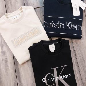 First Copy Calvin Klein CK Monogram Embossed Cotton Prewinter Sweatshirt - View 1