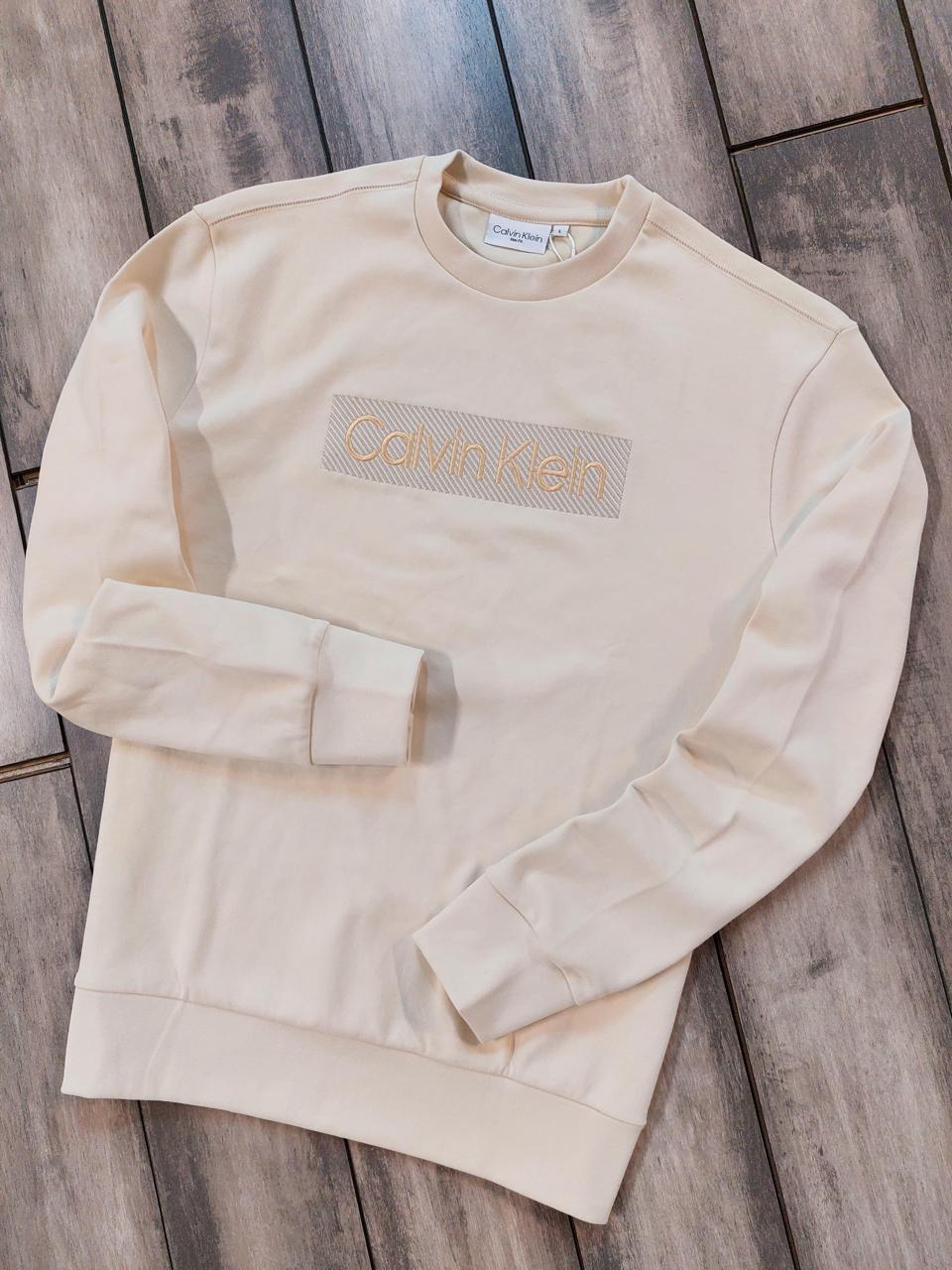 First Copy Calvin Klein CK Monogram Embossed Cotton Prewinter Sweatshirt - View 2