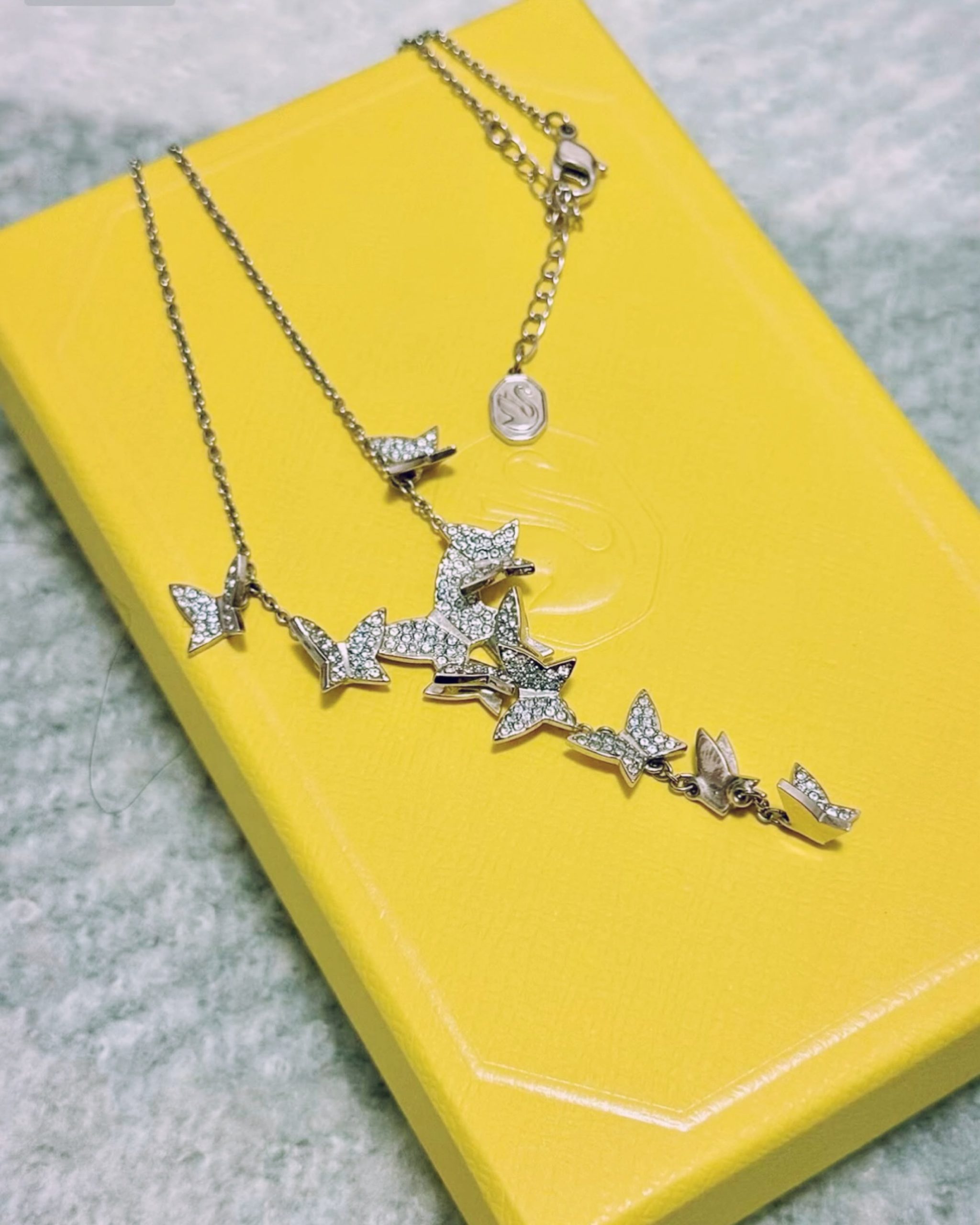 First Copy Swarovski Idyllia Lilia Butterfly Necklace Front